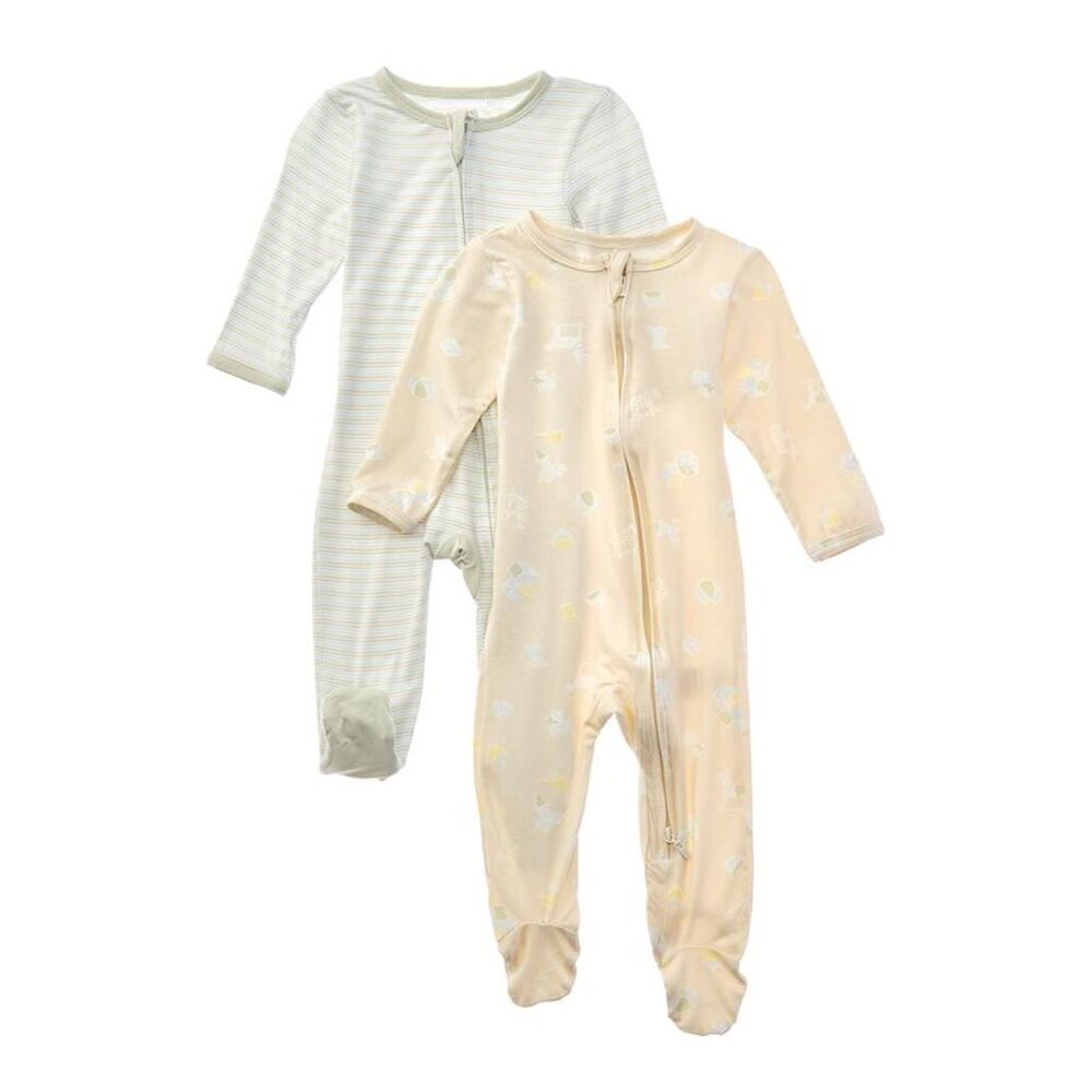 Shabby Chic Baby-Boys  Set Of 2 Footie Pajamas, Multi